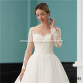 Long Sleeve Lace White Bridal Gowns regular sleeve wedding dresses